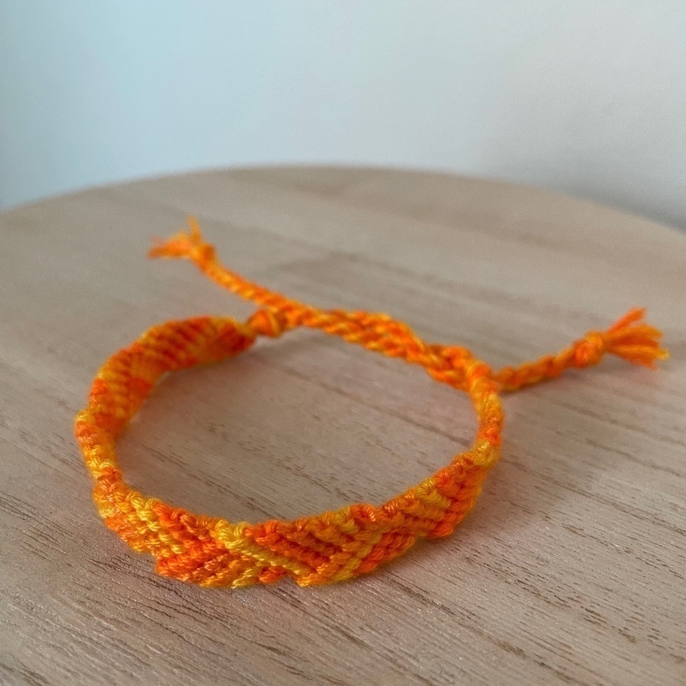 Bright Orange Woven Bracelet